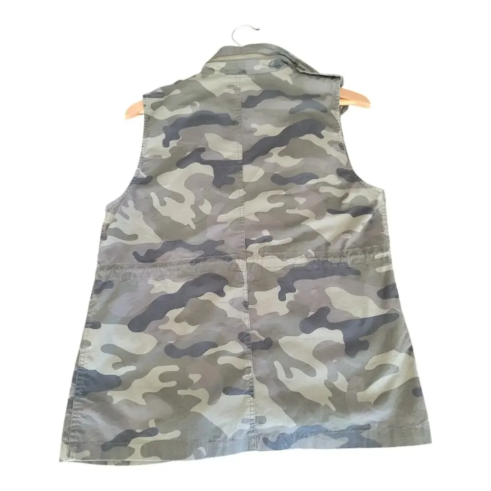 Love Tree‎ Light Weight Snap Closure Utility Vest Military Camo Women's Sz Large - Picture 5 of 7